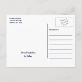 星空の夜の結婚式は日付を除く 案内ポストカード (裏面)