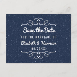 星空の夜の結婚式は日付を除く 案内ポストカード
