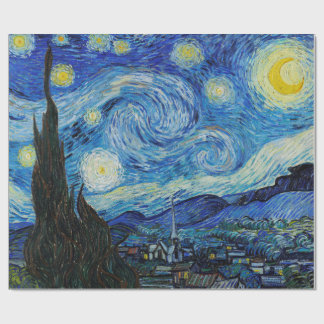 星空の夜の絵画の包装紙 ラッピングペーパー