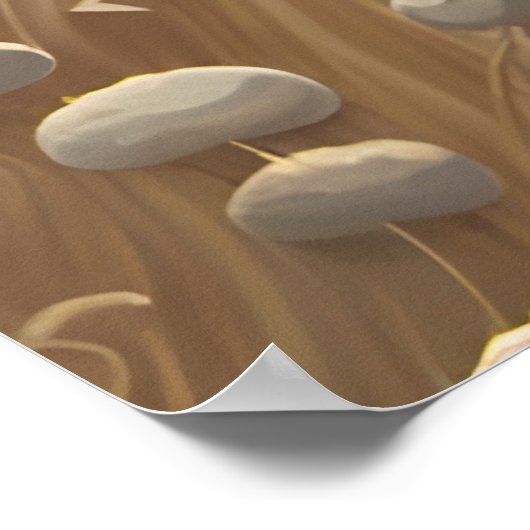 星空の夜の羊 ポスター (角)