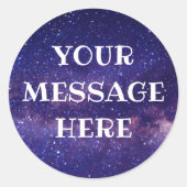 星空の夜の背景 - あなただけのオリジナルを作成 ラウンドシール (正面)