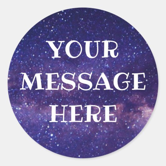 星空の夜の背景 - あなただけのオリジナルを作成 ラウンドシール (正面)