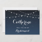星空の夜の花嫁の提案カード 招待状 (正面)