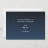 星空の夜の花嫁の提案カード 招待状 (裏面)