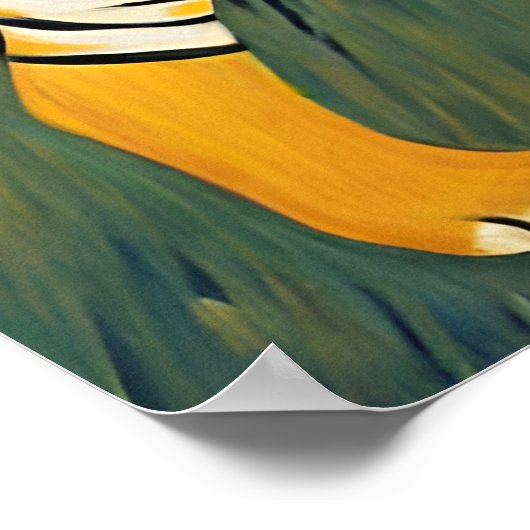 星空の夜の虎 ポスター (角)