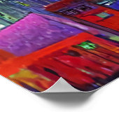 星空の夜の街 | AIアートポスター ポスター (角)