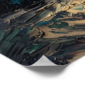 星空の夜の表現者はっきりした- コンテンポラリー ポスター (角)