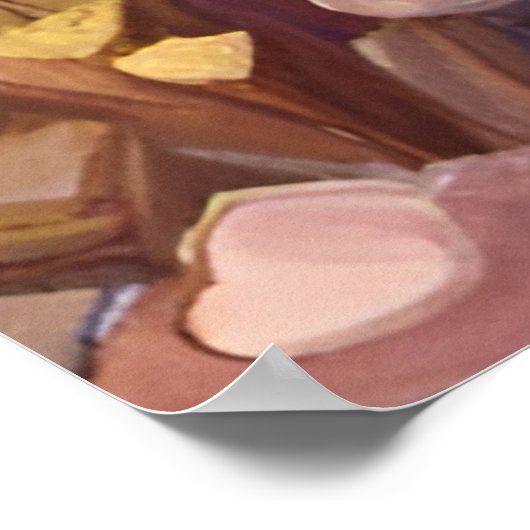 星空の夜の豚 ポスター (角)