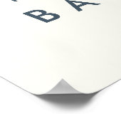 星空の夜の赤ちゃんシャワー歓迎サイン ポスター (角)