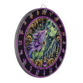 星空の夜の輝きの下で飼い慣らされていない狼 ダーツボード (正面左)