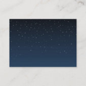 星空の夜の農村ウェディングアドバイスカード エンクロージャーカード (裏面)