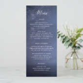 星空の夜の銀河系スター結婚ズメニュー 招待状 (スタンド正面)