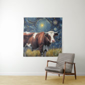 星空の夜の雄牛 タペストリー (インサイチュ)