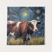 星空の夜の雄牛