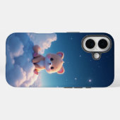 星空の夜の雲の子犬iPhoneケース Case-Mate iPhoneケース (裏面 (横))
