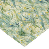 星空の夜インスパイアフローラ絵を描テクスチャスタイル ショートテーブルランナー (コーナー)