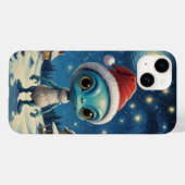 星空の夜エイリアンかわいいクリスマス Case-Mate iPhoneケース (裏面 (横))