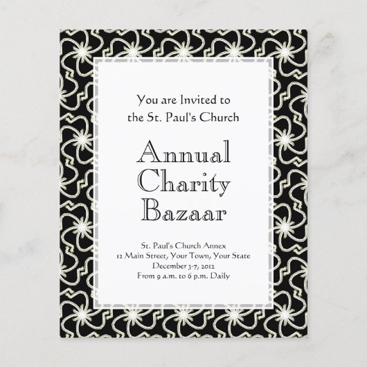 星空の夜エレガントアールデコスターバストパターン チラシ (裏面)