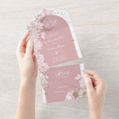 星空の夜キンセアニェラフローラ天月 オールインワン招待状 (貼ってはがせる)