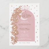 星空の夜キンセアニェラフローラ天月 箔招待状 (正面)