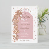 星空の夜キンセアニェラフローラ天月 箔招待状 (立ち正面)