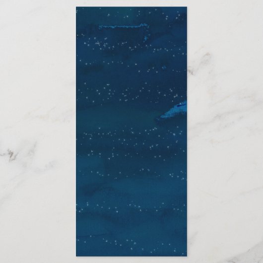 星空の夜クリスマスディナーメニューカード メニュー (裏面)