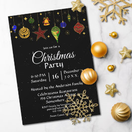 星空の夜クリスマスバウブルパーティー 招待状