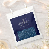 星空の夜グリッターエレガントな結婚祝い フェイバーバッグ (クリップ留めされた状態)