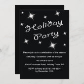 星空の夜パーティの招待状 招待状 (正面/裏面)