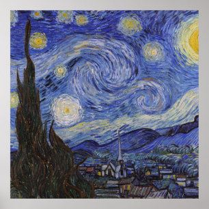 星空の夜ビンセント・ウィレム・ヴァン・ゴッホ絵画 ポスター