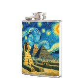 星空の夜ピラミッドSphinxエジプト フラスク (左)