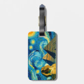 星空の夜ピラミッドSphinxエジプト ラゲッジタグ (裏面縦)