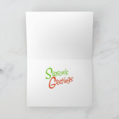 星空の夜フランスののクリスマス シーズンカード (内部)