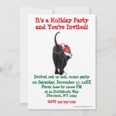 星空の夜ブラックキャットクリスマス 招待状 (裏面)