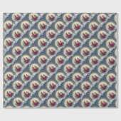 星空の夜ベルニックルサンタクリスマスパッケージ ラッピングペーパー (フラット)