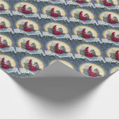 星空の夜ベルニックルサンタクリスマスパッケージ ラッピングペーパー (角)