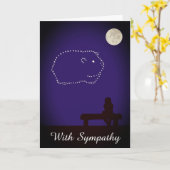 星空の夜ペットギニア豚の同情カード カード (黄色い花)