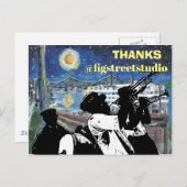 星空の夜ミシシッピー女王、追加文字 ポストカード (正面/裏面)