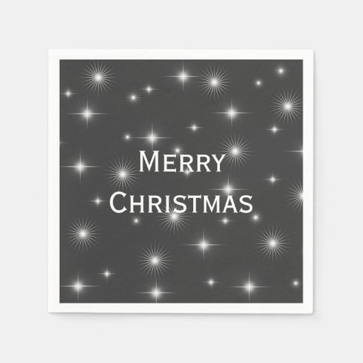 星空の夜メリークリスマス スタンダードカクテルナプキン (正面)