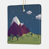 星空の夜写真 セラミックオーナメント (左)