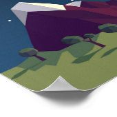 星空の夜写真 ポスター (角)