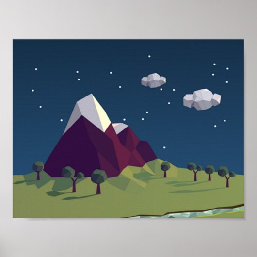 星空の夜写真 ポスター (正面)