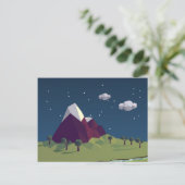 星空の夜写真 ポストカード (スタンド正面)