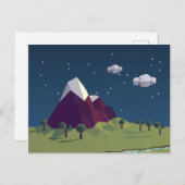 星空の夜写真 ポストカード (正面/裏面)