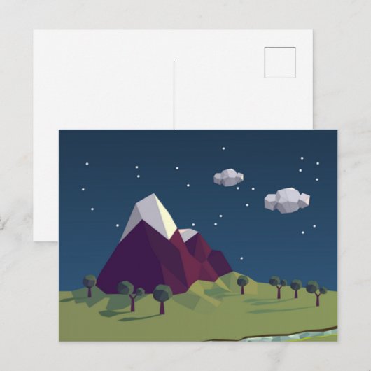 星空の夜写真 ポストカード (正面/裏面)