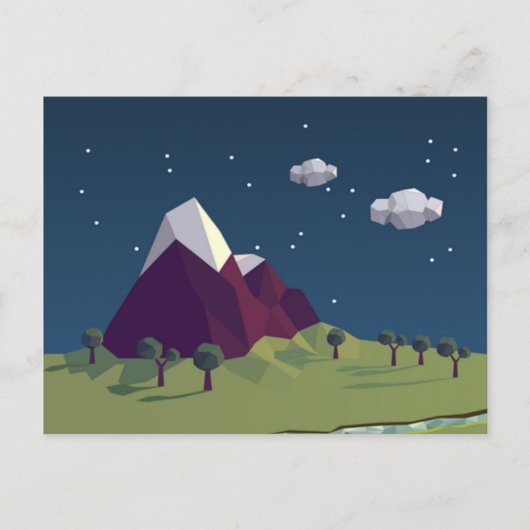 星空の夜写真 ポストカード (正面)