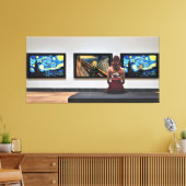 星空の夜叫び。 キャンバスプリント (インサイチュ (リビング))