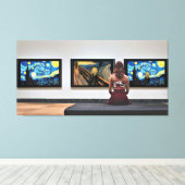 星空の夜叫び。 キャンバスプリント (インサイチュ (ウッドフロア))