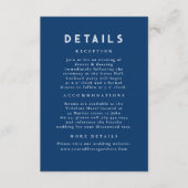 星空の夜天空の金ゴールド結婚の詳細 エンクロージャーカード (正面)