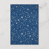 星空の夜天空の金ゴールド結婚の詳細 エンクロージャーカード (裏面)